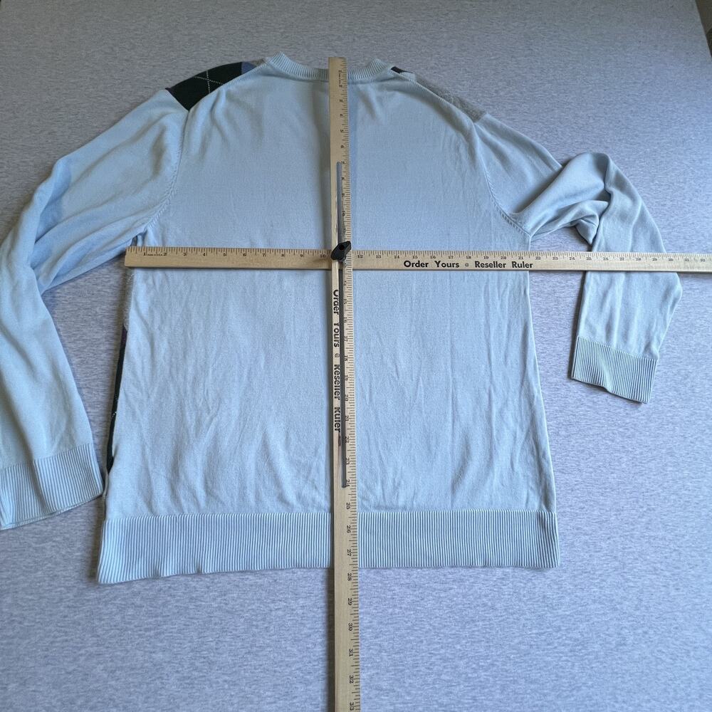 Vintage Y2K GAP Sweater Mens Large Argyle Diamond V Neck‎ Pullover Preppy Golf - Picture 6 of 9